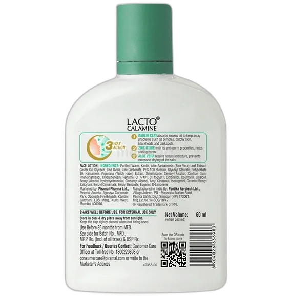 lacto calamine oil balance normal skin 60 ml